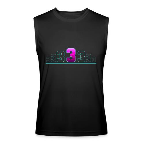 Number 3 in Magenta: Varsity Font - Men’s Performance Sleeveless Shirt