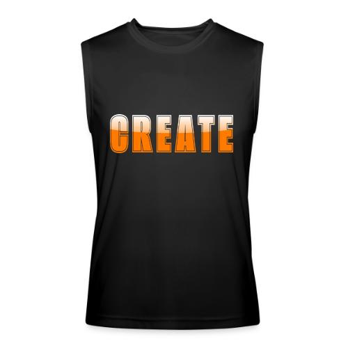 CREATE Vibrant Orange Bold Word Graphic - Men’s Performance Sleeveless Shirt