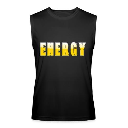 ENERGY Electric Yellow Power Word Design - Men’s Performance Sleeveless Shirt