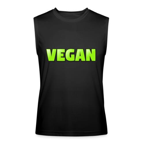 Vegan Bold Green Typography Design - Men’s Performance Sleeveless Shirt