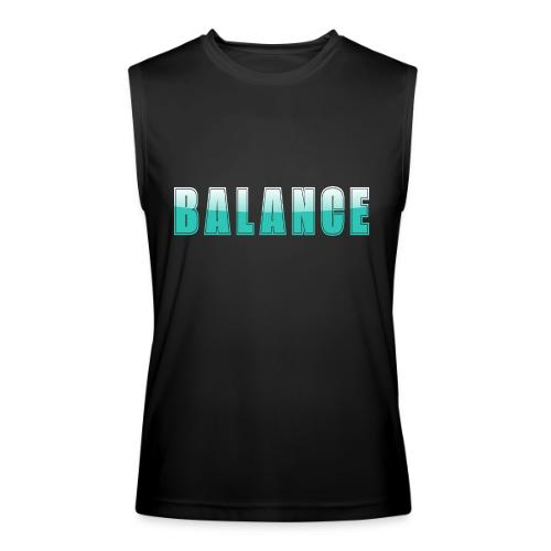 BALANCE Calm Teal Minimal Word Art Design - Men’s Performance Sleeveless Shirt
