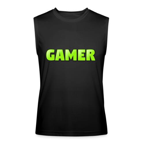 Gamer Neon Green Gaming Logo Design - Men’s Performance Sleeveless Shirt