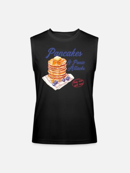 Pancakes and Panic Attacks - Men’s Performance Sleeveless Shirt - black