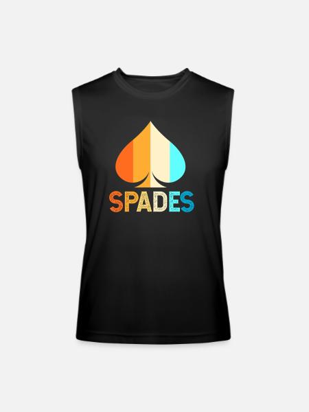Spades Card Game Player - Men’s Performance Sleeveless Shirt - black