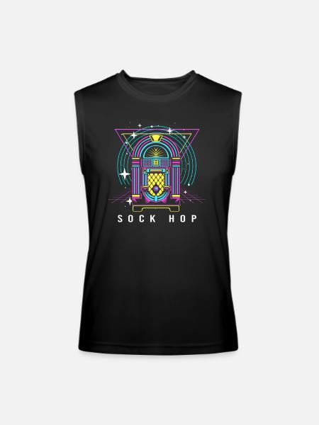 Dance Party Sock Hop - Men’s Performance Sleeveless Shirt - black