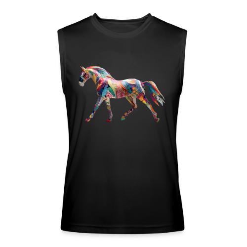 Colorful Abstract Horse Art Design - Men’s Performance Sleeveless Shirt
