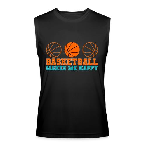 Basketball makes me happy - Men’s Performance Sleeveless Shirt