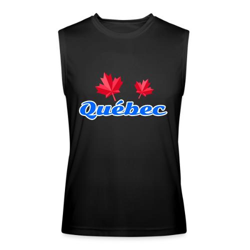 Québec with two red maple leaves - Men’s Performance Sleeveless Shirt
