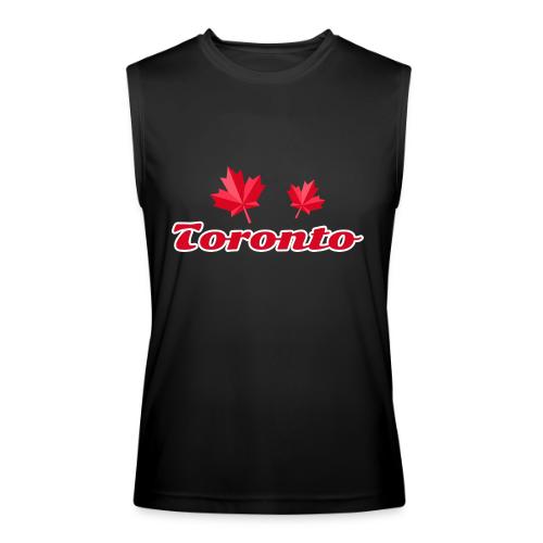 Toronto with two red maple leaves - Men’s Performance Sleeveless Shirt