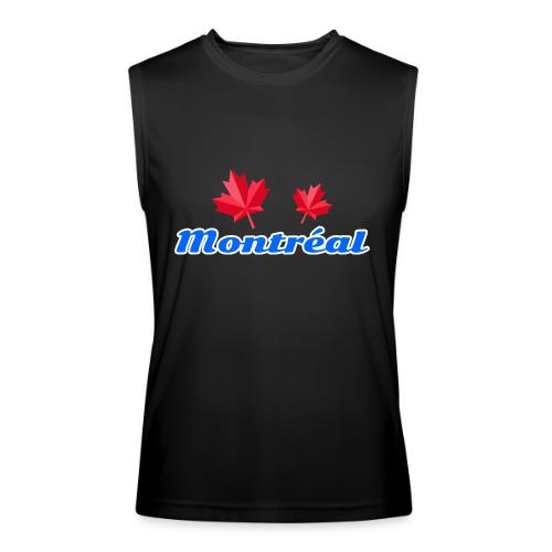 Montréal with two red maple leaves - Men’s Performance Sleeveless Shirt