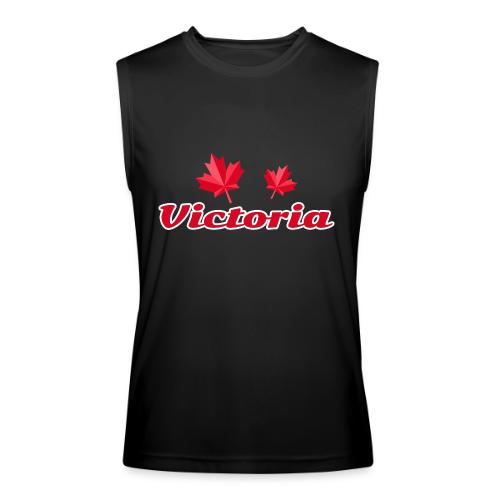 Victoria with two red maple leaves - Men’s Performance Sleeveless Shirt