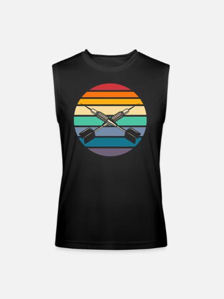 Retro Dart Darts - Men’s Performance Sleeveless Shirt - black