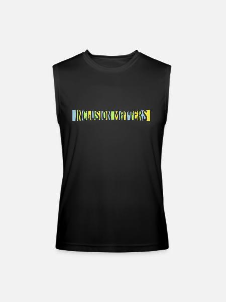 inclusion matters logo quote - Men’s Performance Sleeveless Shirt - black