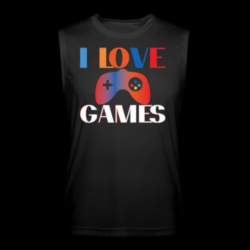 I Love Games Rainbow Controller - Men’s Performance Sleeveless Shirt