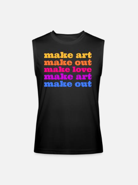 Make Art Make Love - Men’s Performance Sleeveless Shirt - black