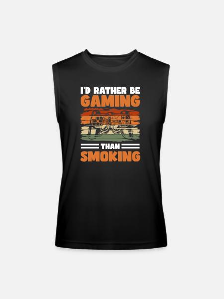 Non Smoking Smoking Cigarettes Fags - Men’s Performance Sleeveless Shirt - black - Front