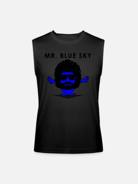 Mr Blue Sky cartoon - Men’s Performance Sleeveless Shirt - black