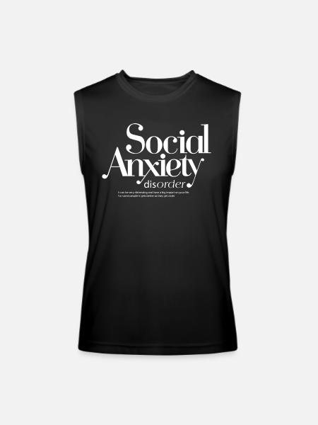 Social Anxiety - Men’s Performance Sleeveless Shirt - black