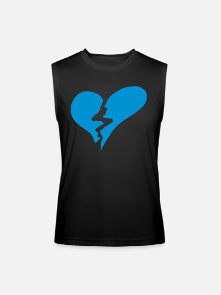 Broken heart - Men’s Performance Sleeveless Shirt - black