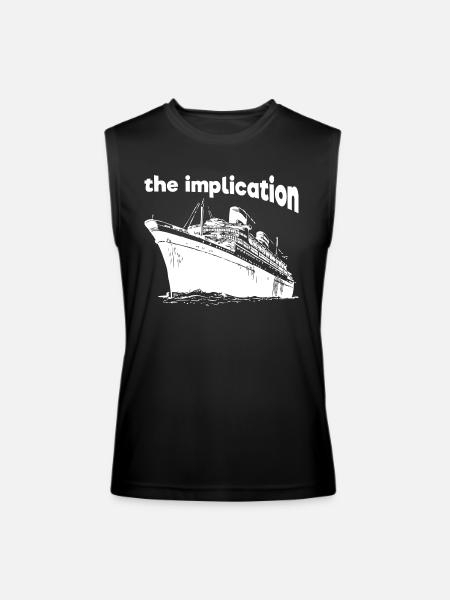 The Implication Dark Humor - Men’s Performance Sleeveless Shirt - black - Front