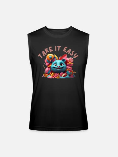 Take it easy - Men’s Performance Sleeveless Shirt - black