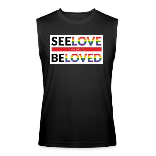 FUMCSD See Love, Be Loved: white design background - Men’s Performance Sleeveless Shirt