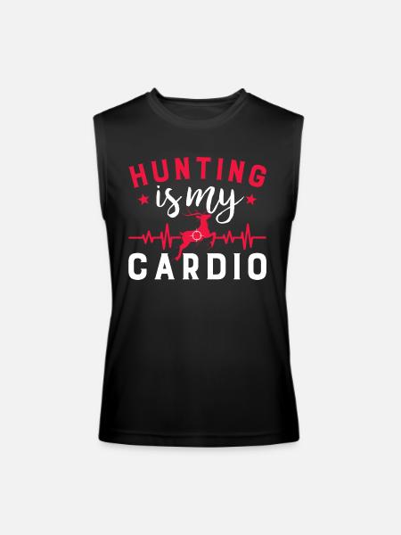 Hunting Is My Cardio - Men’s Performance Sleeveless Shirt - black