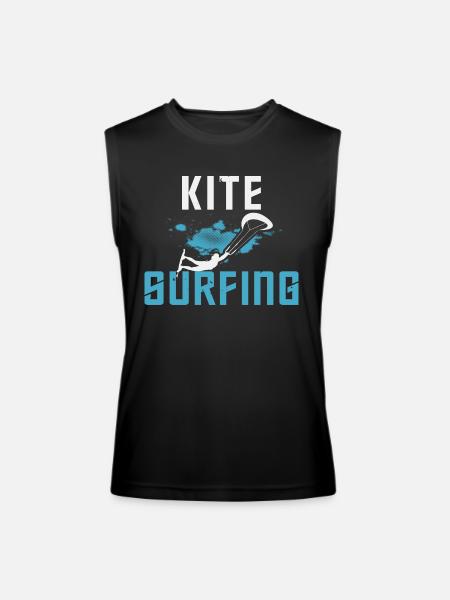 Kite Surfing - Men’s Performance Sleeveless Shirt - black
