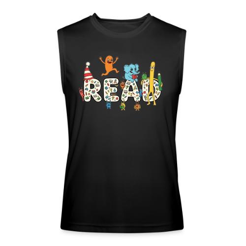 Whimsical READ Kids Cartoon - Men’s Performance Sleeveless Shirt