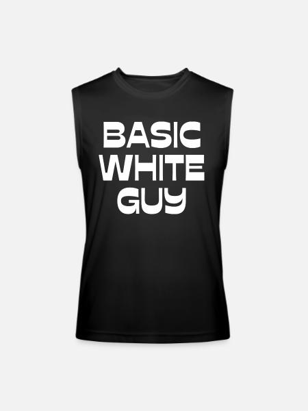 Basic White Guy - Men’s Performance Sleeveless Shirt - black