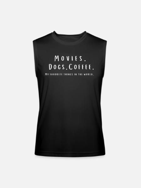 Movies Coffee And Dogs - Men’s Performance Sleeveless Shirt - black