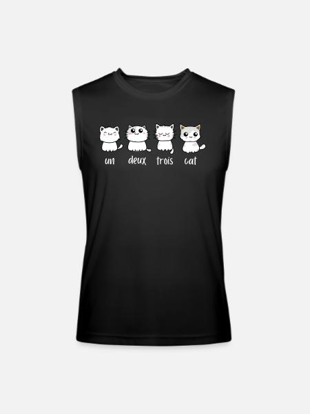 Un Deux Trois Cat - Men’s Performance Sleeveless Shirt - black