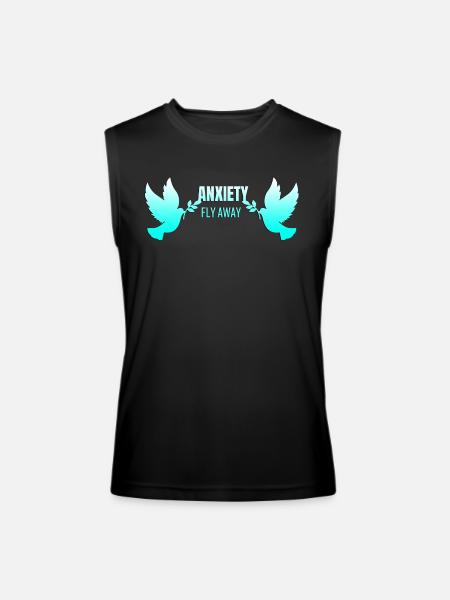 fly away anxiety - Men’s Performance Sleeveless Shirt - black