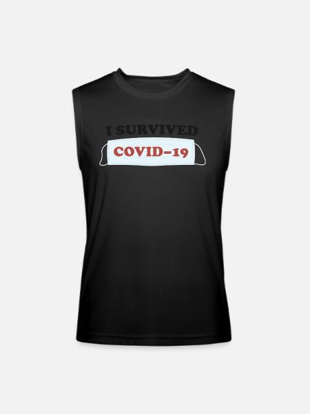 I SURVIVED COVID19 green - Men’s Performance Sleeveless Shirt - black