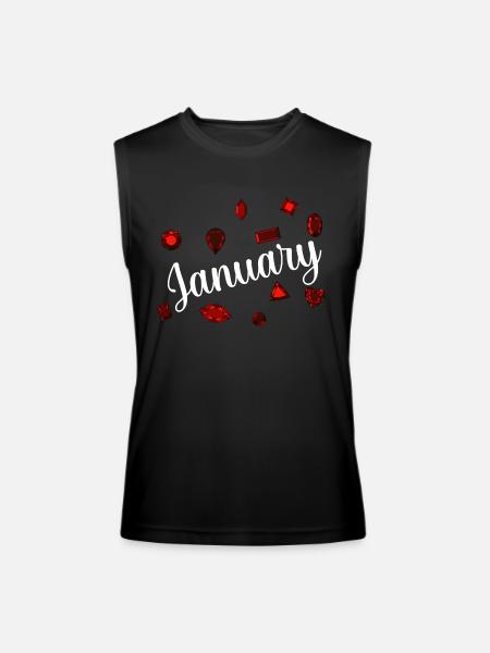January Birthstone - Men’s Performance Sleeveless Shirt - black