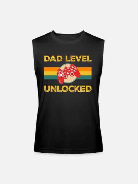 Dad Level Unlocked - Men’s Performance Sleeveless Shirt - black