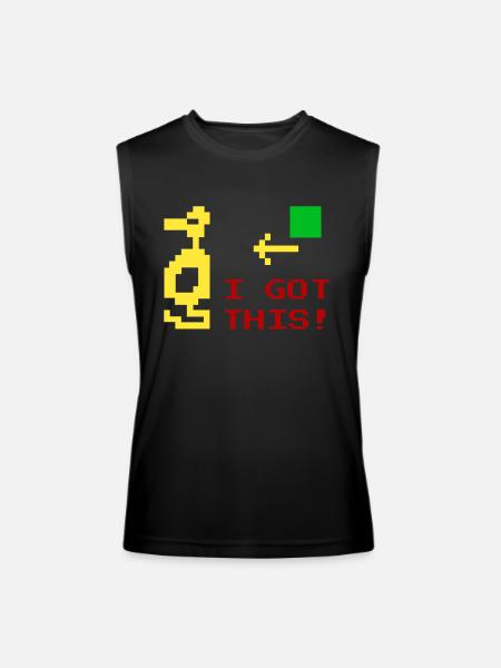 Classic Retro Gaming VCS 2600 Adventure Tee Design - Men’s Performance Sleeveless Shirt - black - Front