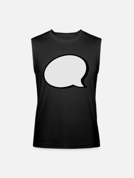speech bubble - Men’s Performance Sleeveless Shirt - black