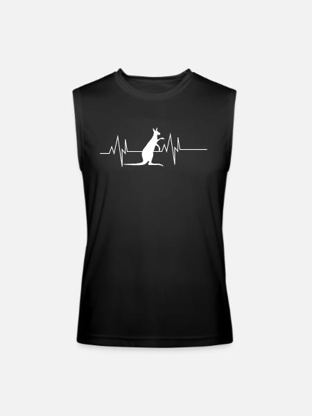 Kangaroo Heartbeat - Men’s Performance Sleeveless Shirt - black