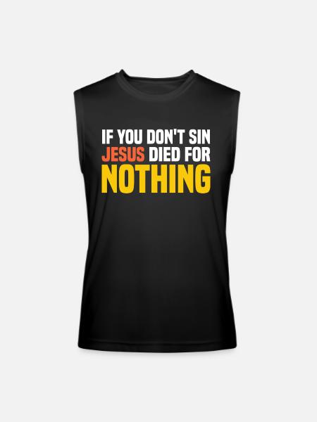 atheist - Men’s Performance Sleeveless Shirt - black