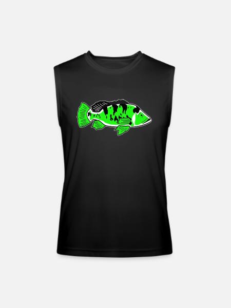 PEACOCK BASS - Men’s Performance Sleeveless Shirt - black