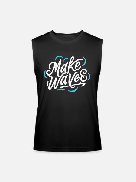 Make Waves - Men’s Performance Sleeveless Shirt - black