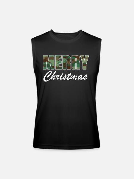 Camo Merry Christmas - Men’s Performance Sleeveless Shirt - black