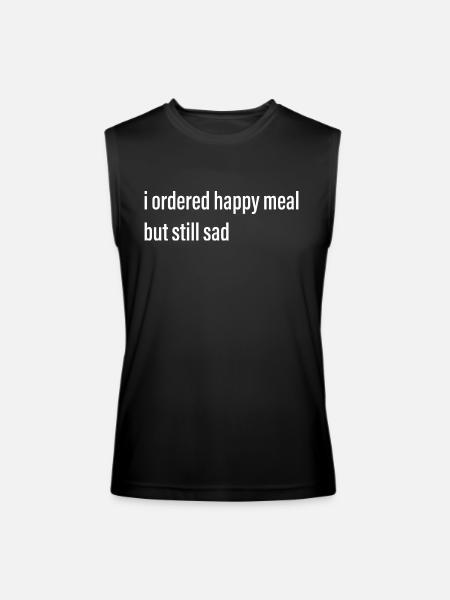 Happy Meal Meme - Men’s Performance Sleeveless Shirt - black