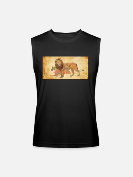 lion - Men’s Performance Sleeveless Shirt - black
