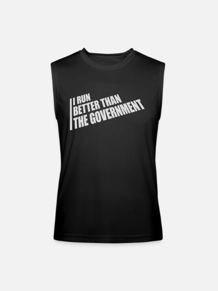 run better than government - Men’s Performance Sleeveless Shirt - black