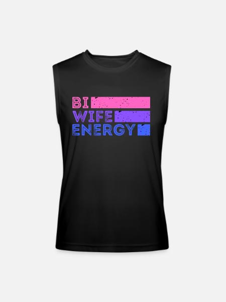 Bi Wife Energy - Men’s Performance Sleeveless Shirt - black