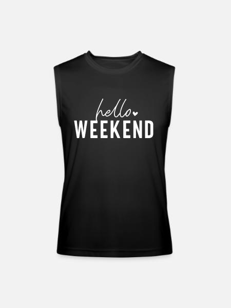 Hello Weekend - Men’s Performance Sleeveless Shirt - black