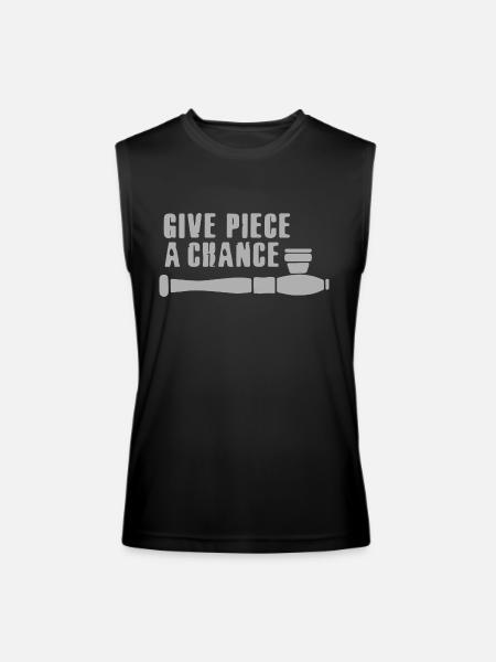 Give piece a chance - Men’s Performance Sleeveless Shirt - black