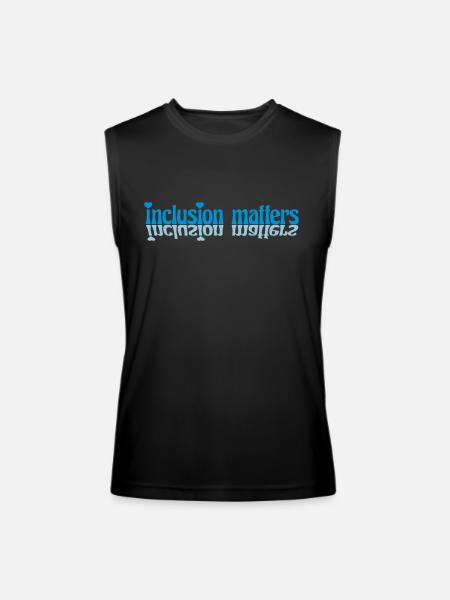 inclusion matters logo quote - Men’s Performance Sleeveless Shirt - black